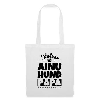 Ainu-Hund lustig Herrchen Hund - Stoffbeutel - Weiß - Vorne