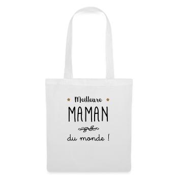 Meilleure Maman du monde vecteur - Sac en tissu - blanc - Devant