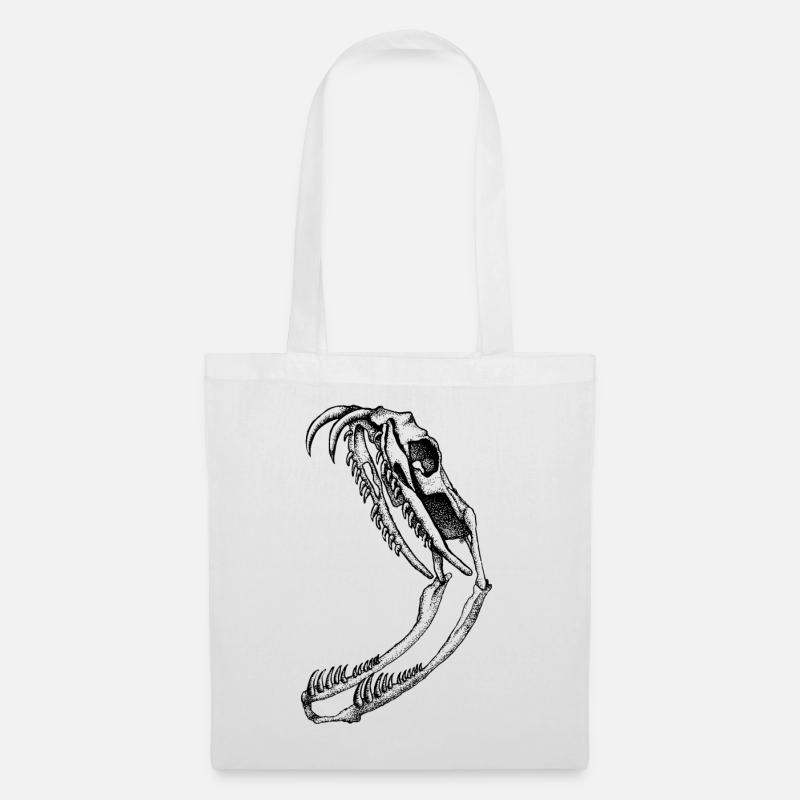 Snake Skull - Tote Bag - white