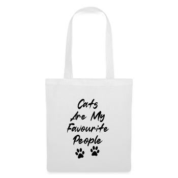 Homme Chat - Sac en tissu - blanc - Devant