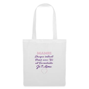 Mamie je t'aime - Sac en tissu - blanc - Devant