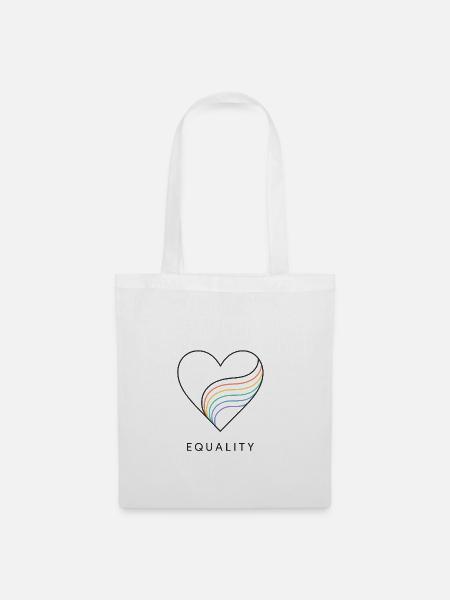 Pride Regenbogen Liebe Gleichheit Vielfalt Queer - Stoffbeutel - Weiß