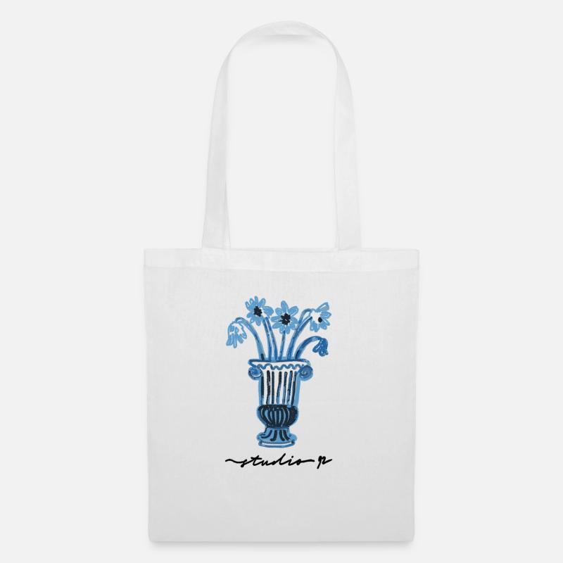 Blue Mood Botanical - Stoffbeutel - Weiß