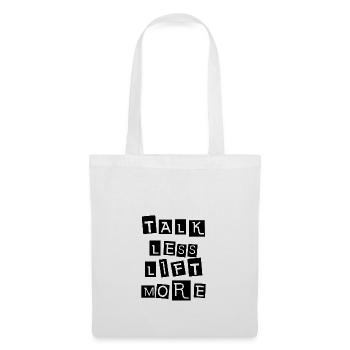 Parler moins soulever Plus 5 - Sac en tissu - blanc - Devant