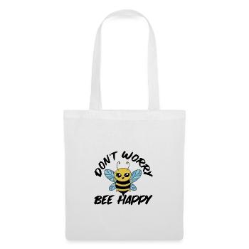 Ne vous inquiétez pas Bee Happy 28 - Sac en tissu - blanc - Devant