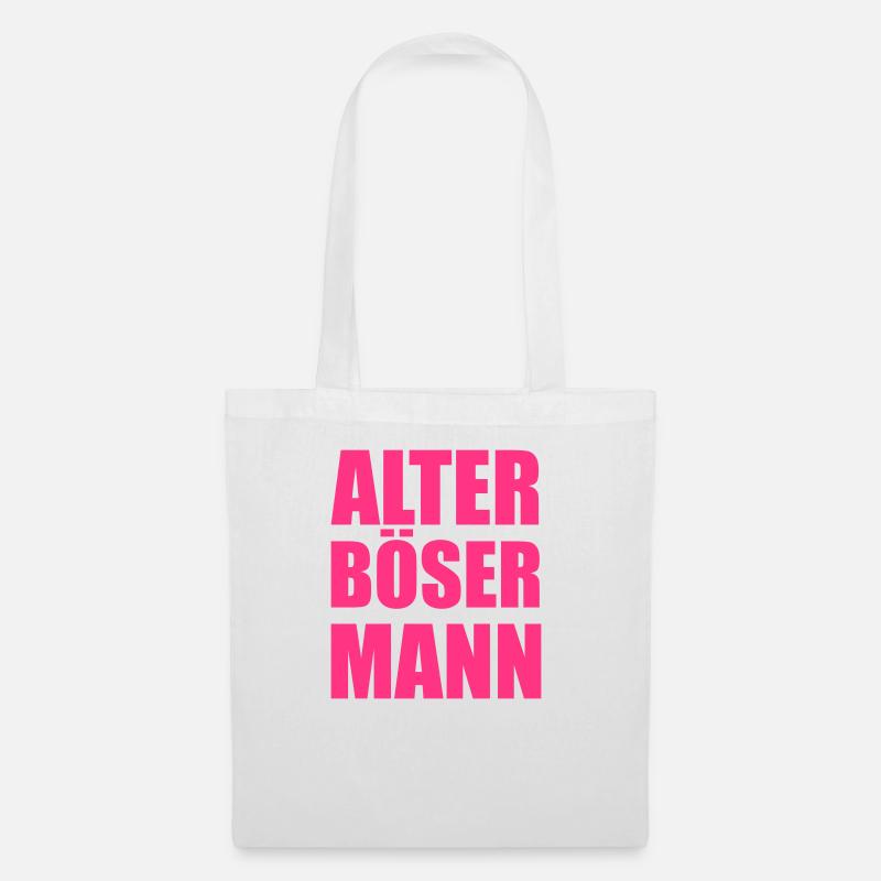 Design Spruch "Alter Böser Mann" - Stoffbeutel - Weiß