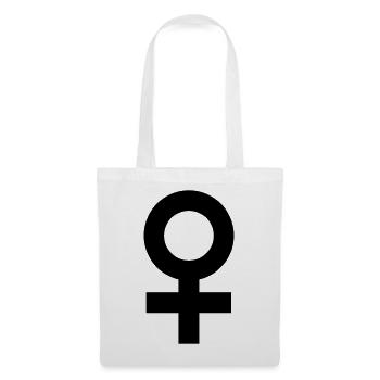 Symbol: femininity - woman (colors can be customized!) - Tote Bag - white - Front