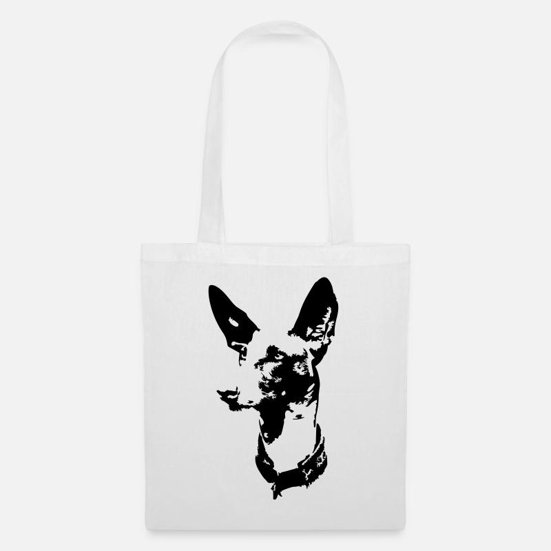 Podenco Kopf - Stoffbeutel - Weiß