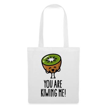 You are kiwing me Kawaii niedlich Kiwi Trickfilm - Stoffbeutel - Weiß - Vorne