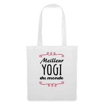 Meilleur Yogi du monde / Yoga - Sac en tissu - blanc - Devant