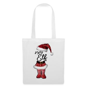 Sexy Elf – Funny Christmas Design - Tote Bag - white - Front