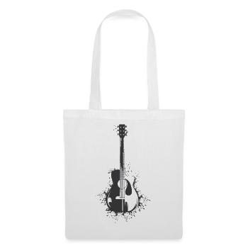 Guitare Explosion Guitare Acoustique Logo Guitariste - Sac en tissu - blanc - Devant
