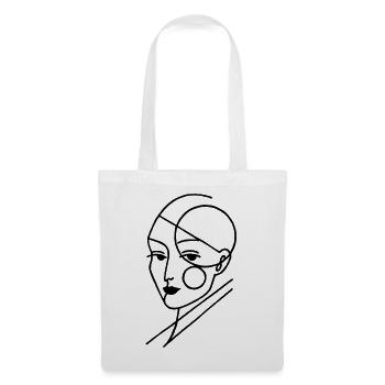 Black Geometric Human - Tote Bag - white - Front