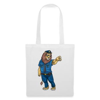 Lion Policier Lunettes de Soleil Police - Sac en tissu - blanc - Devant