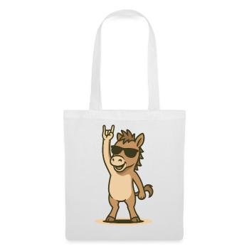 Poulain Rock’n’Ride - Sac en tissu - blanc - Devant