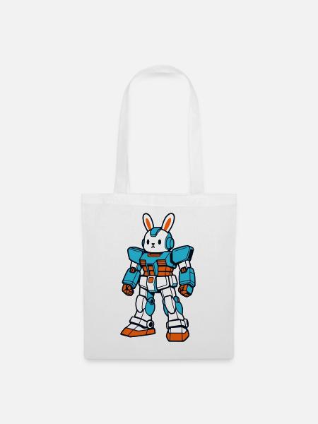 Rabbit Mecha - Stoffbeutel - Weiß