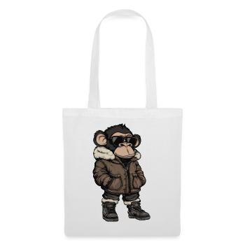 Singe Hiver Frais - Sac en tissu - blanc - Devant
