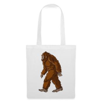 Mysterious Bigfoot Walking Forest Design - Tote Bag - white - Front