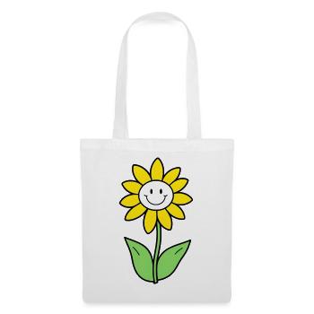 Smiling Sunflower Graphic - Tote Bag - white - Front