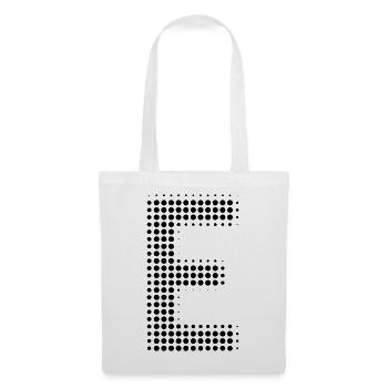 Buchstabe E – Punktmuster Initial Design - Stoffbeutel - Weiß - Vorne