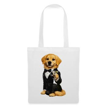 Golden Retriever James - Sac en tissu - blanc - Devant