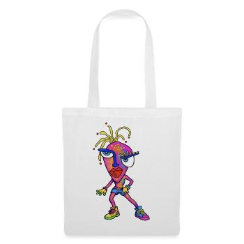 Neon Wild Cartoon Portrait - Tote Bag - white - Front
