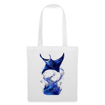 Manta astral bleu cosmique - Sac en tissu - blanc - Devant