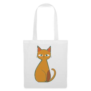 Lässig Wie Eine Katze - Stoffbeutel - Weiß - Vorne