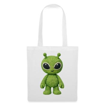 Knitted Alien - Tote Bag - white - Front