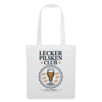 Bier Lecker Pilsken Club Ruhrpott Pils Bierchen - Stoffbeutel - Weiß - Vorne