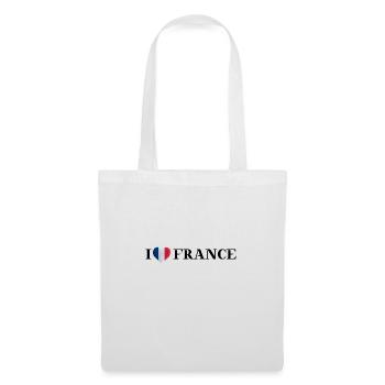 I LOVE FRANCE Geschenkidee Frankreich - Stoffbeutel - Weiß - Vorne