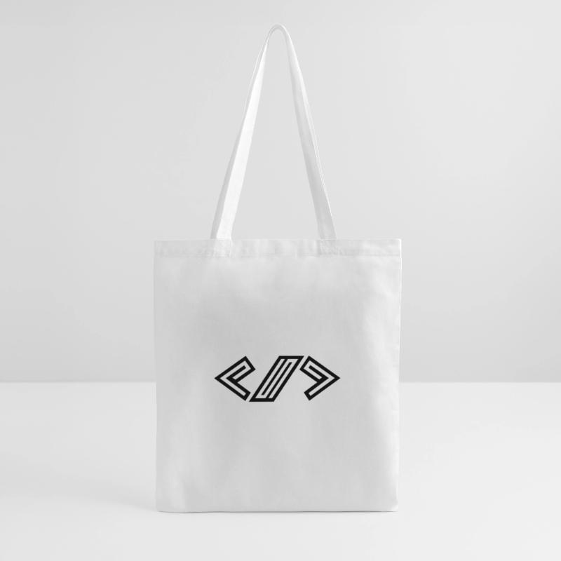 Minimalistic Coder Design for Programmer Tote Bag