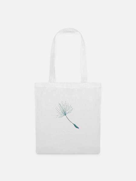 Trust your wish turquoise - Tote Bag - white
