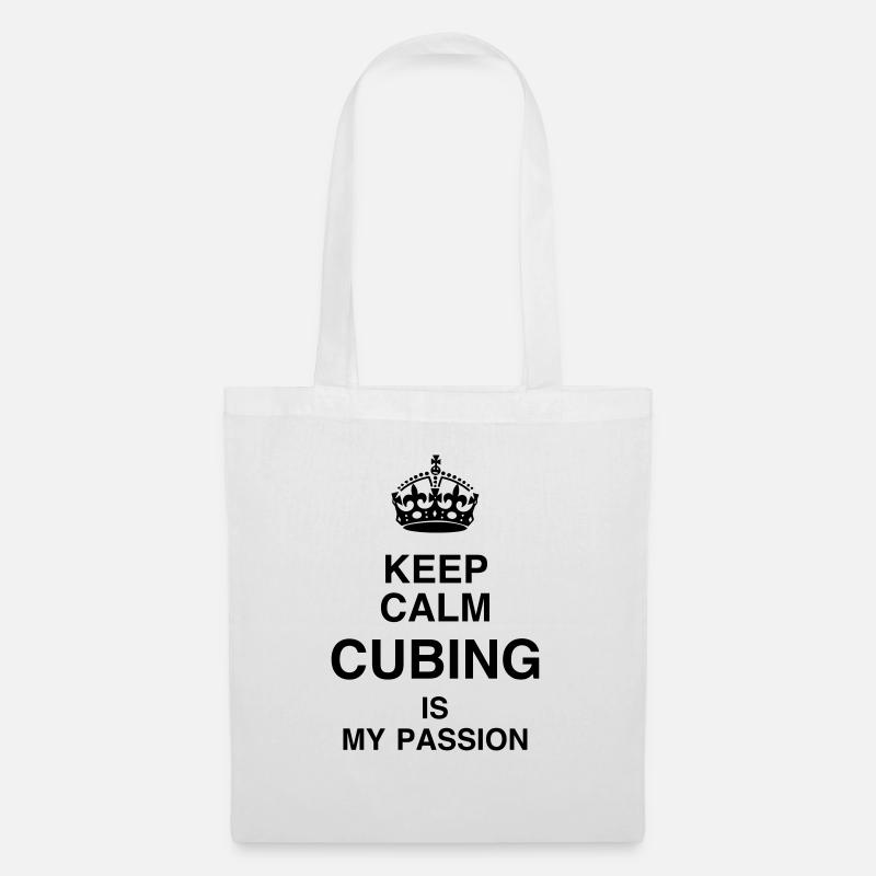 Cubing / Cube / Cuber / Speedcubing - Stoffbeutel - Weiß