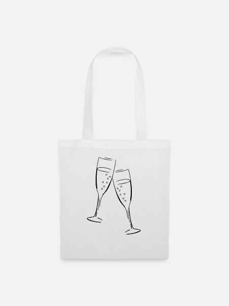 sekt design glasses - Stoffbeutel - Weiß