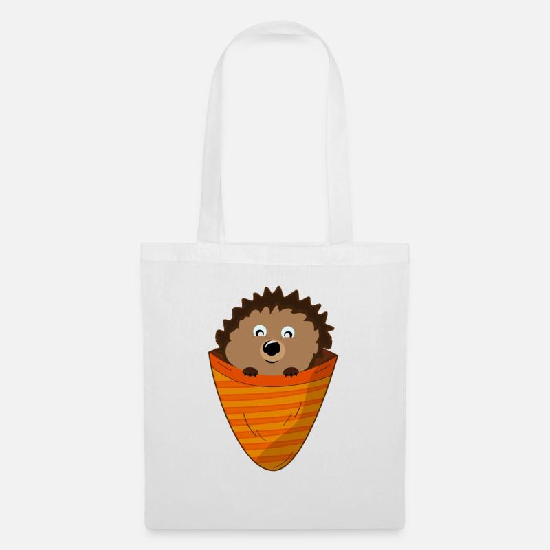 Hérisson - Sac en tissu - blanc