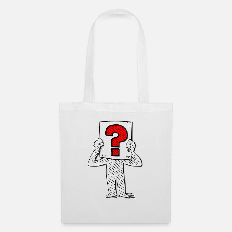 Question, question mark, questioner, unknown - Tote Bag - white