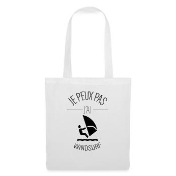 J Peux Pas j ai windsurf - surfing - Sac en tissu - blanc - Devant