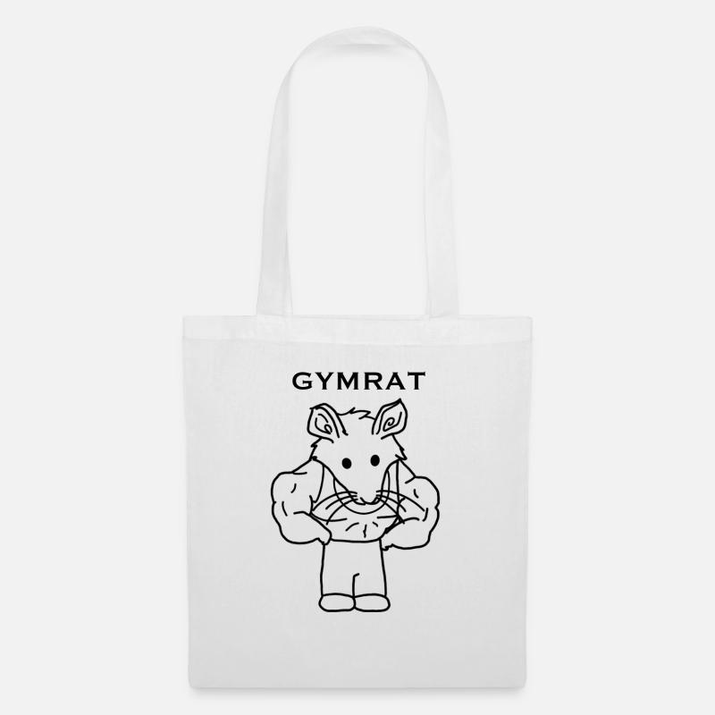 GYMRAT - Stoffbeutel - Weiß