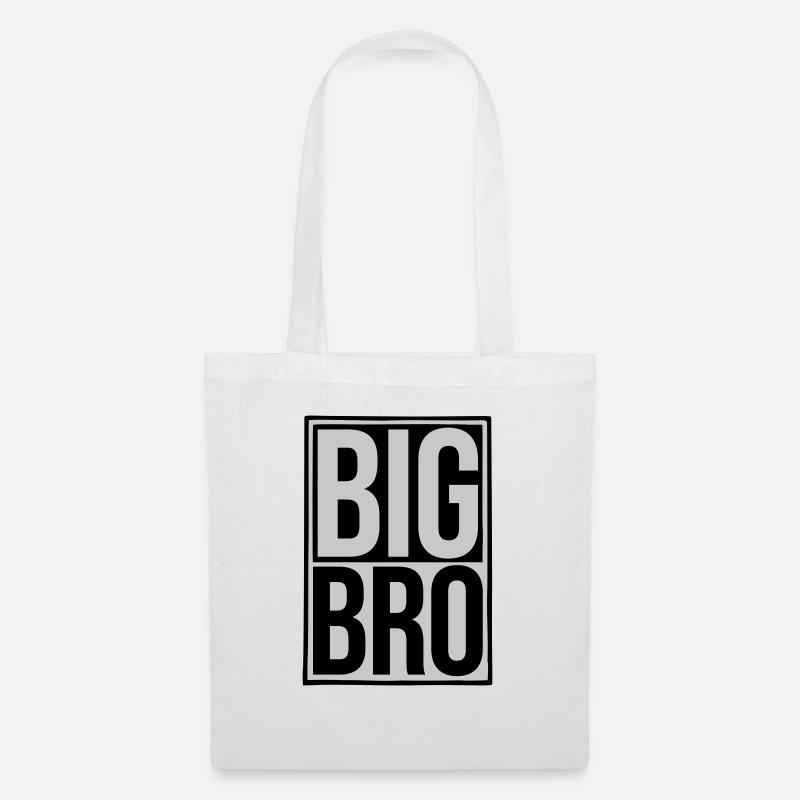 Schild Big Bro Logo - Stoffbeutel - Weiß
