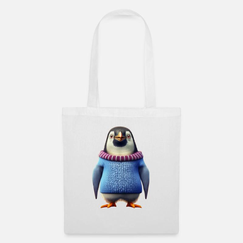 Pinguin - Stoffbeutel - Weiß