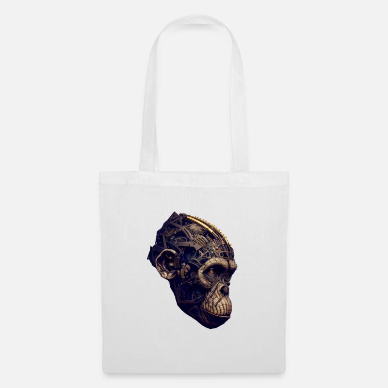 Advanced evolution: The monkey meets AI - Tote Bag - white