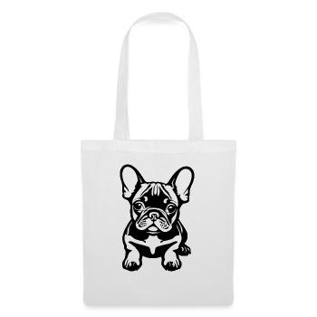 Chiens Chien bouledogue Français Chien Propriétaire - Sac en tissu - blanc - Devant