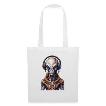 Headphones / Audio / Music / Alien / All / cool - Tote Bag - white - Front
