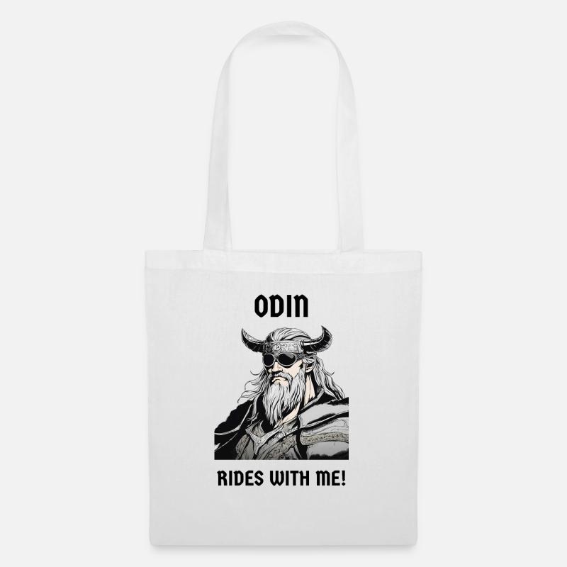 Odin rides with me! - Stoffbeutel - Weiß