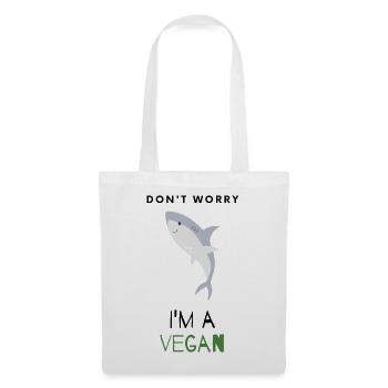 Ne vous inquiétez pas, je suis végétalien - Sac en tissu - blanc - Devant
