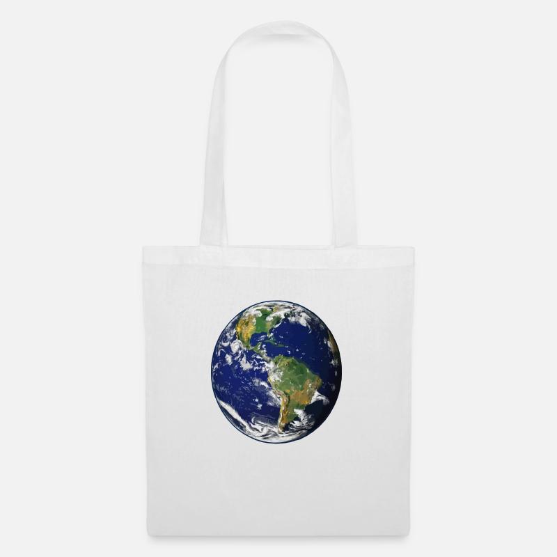 Planet Erde - Stoffbeutel - Weiß