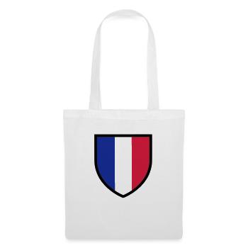 blason, écusson, drapeau France (T) - Sac en tissu - blanc - Devant