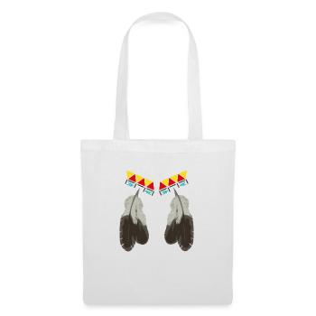 indianische ornamente - Stoffbeutel - Weiß - Vorne