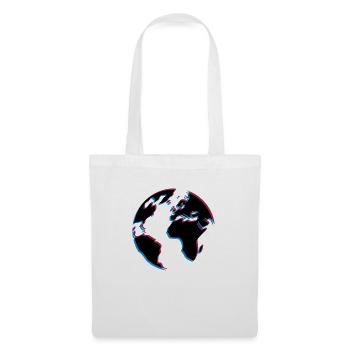 3d terre planète monde continents carte lande mer - Sac en tissu - blanc - Devant
